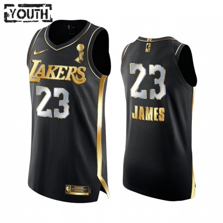Maillot Basket Los Angeles Lakers LeBron James 23 2020-21 Noir Golden Edition Swingman - Enfant